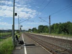 Der ICE  Meien  durchfuhr am 11.6.10 als ICE 1613 den Bahnhof Gundelsdorf in richtung Lichtenfels.