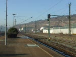 Ein ET 425 Vollzug als RE nach Ulm Hbf, der seit Fahrplanwechsel auf dieser Route fährt, fährt in den Bahnhof Esslingen (Neckar) ein (24.12.2007)