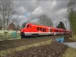 DB 428 am 25. Februar 2015 als RB 42 von Münster nah Essen in Haltern am See.