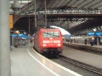 Ausfahrt des IC 1818 Stuttgart Hbf - Kln Hbf mit 101 126-1. Dieser Zug bestand aus den ehemaligen Metropolitan Wagen.