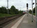 Sehr schnell wollten wohl die Amerikaner von Berlin nach Warnemünde zurück hier die Durchfahrt um 19.23 Uhr im S-Bahnhof Rostock-Bramow.(27.05.2011)