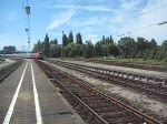 218 204-6 + 218 166-7 ziehen den IC 118 nach Mnster (Westf.) aus dem Bahnhof Lindau.