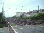 G�terzug Richtung Bamberg, in F�rth Ottostrasse.
(15.06.08)Bahn�bergang Sonntags geschlossen