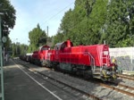 265 011 mit 265 028 am 23. und 24. August 2017 mit Stahlbrammen bei Fahrten durch Bochum.


