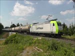 CTD 185 542 mit Kesselwaggon-Zug am 11. Juni 2015 bei der Fahrt durch Wanne-Unser Fritz.