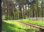 Ein Zug der Berliner Parkeisenbahn mit Diesellok am 27.4.2008 in der Wuhlheide.