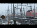 Einfahrt der S-bahn Halle - Leipzig mit 143- 941-3 in den HBF Leipzig 30.12.2009