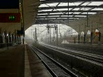 Ein RE aus Leipzig Hbf erreicht den Endbahnhof Leipzig/Halle Flughafen auf Gleis 1 am 22.02.2009.