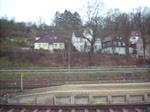 Eine Regionalbahn nach Lichtenfels verlsst am 28. Mrz 2010 Kronach auf Gleis 4.