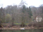 Eine Regionalbahn von Neumarkt (Oberpfalz) nach Kronach ist am 13. April 2010 zwischen Neuses bei Kronach und Kronach unterwegs.