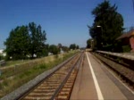 ein RE von ulm Nach Kempten i Allgu bei der druch fahrt in Bad grnenbach
