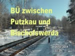 Ein TW der Baureihe 642 am BÜ zwischen Putzkau und Bischofswerda 
26.01.2014  11:29 Uhr.