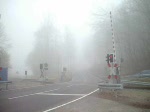 Haltepunkt Legefeld,(12.02.08). Bahnstrecke von Kranichfeld nach Weimar.