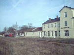 Zugkreuzung in Bad Berka.(10.02.2008)  Zuerst fährt des Zug nach Kranichfeld und   dann der Zweite nach Weimar.