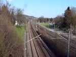 Stadtbahn AVG Systemwechsel vom 750 Volt Gleichstrom auf 15 KV Wechselstrom Hier die S5 von Grtzingen kommend Richtung KA - Durlach  