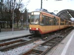 Zwei AVG BR 450 in Karlsruhe Albtalbahnhof am 15.01.11