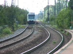 Eine Ortenau-S-Bahn fährt in den Bahnhof von Kork am 14. August 2009 ein.
