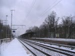 S-Bahn nach Erkner bei der Ein- und Ausfahrt in Berlin Karlshorst. BR 481. 9.2.2012