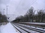 S-Bahn nach Erkner bei der Ein- und Ausfahrt in Berlin Karlshorst.