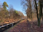 Vorletzter Tag der S-Bahn Berlin S 47 mit der BR 485 in Richtung Hermannstrasse im Bereich des Bahnübergang an der Ostritzer Strasse (nahe dem Bruno Bürgel Weg) am 30.