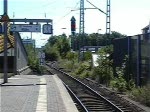 Bf. Dormagen (Rhld) Einstellungsversuche, für richtigen Abstand von Zügen und Signalen. Die Strecke führt von Neuß nach Köln. (S11)
Aufnahme 2005