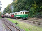 Der VT 30 der Brohltalbahn der gerade in Brohl-Ltzing am Rhein  am rangieren ist.