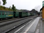 99 1772 der Fichtelbergbahn beim Umsetzen im Bahnhof Oberwiesenthal am 24.09.2021.