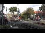 Ausfahrt eines Dampfzuges ausd em Bahnhof Wernigerode Westerntor am 21.10.2010