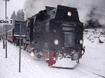 99 7243-1 der HSB bei der Ausfahrt aus Schierke mit HSB 8930 Brocken-Wernigerrode.