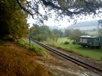 99 1608-1 bei einer Scheinanfahrt kurz vor Seelvitz am 12.Okt.2013
