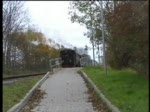 Ausfahrt eines Zuges der Rgenschen Kleinbahn von LAUTERBACH MOLE nach PUTBUS am 31.10.2000, bespannt mit BR 99 784 und BR 99 4801 sowie Dreischienengleis zwischen Lauterbach und Putbus: 1435 mm/750 mm Spurweite (Videolnge ca. 2 : 10 min.)