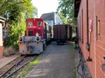 Diesellok V 11 GKB erbaut bei Klöckner-Humboldt-Deutz AG, Köln (KHD)gesehen am 10. Oktober 2020 im Bahnhof Schierwaldenrath der Selfkantbahn. 