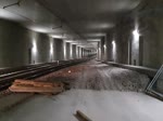 Beim Tag der offenen Baustelle des Projektes Stuttgart 21 konnte man eine Blick aus dem Tunnel der neu errichteten Haltestelle Staatsgalerie einen Blick auf die Bestandsstrecke der Linien U1, U2, U4, U9 und U14 werfen, 04.01.2020.