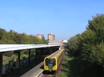 Ausfahrt einer U-Bahn aus dem Bahnhof Neue Grottkauer Strae, 19.9.2009