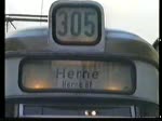 Fahrt der Linie 305 durch die Bochumer Innenstadt im Sommer des Jahre 1989.