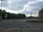 Straßenbahnlinie 1 nach Lausen nahe vom Hauptbahnhof.(25.8.2010)