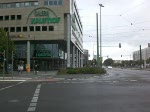 Die Straenbahnlinie M5 nach S-Bahnhof Hackescher Markt am Prerower Platz.