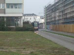 Der Tw 138 bei der Fahrt ber die Stadtpromenade am 29.02.08 .