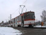 Ausfahrt einer Tatrabahn am Urbicher Kreuz, 20.2.2009