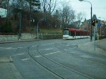 Combino der EVAG biegt zur Haltstelle Erfurt Hbf ab.Februar 09,Videolnge 0:21 Min.