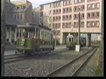 Fahrt mit historischen Straenbahnen am 12. April 1992 durch Gera.