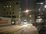 Die Straenbahnlinie 5 nach Ernst-Abbe-Platz und die Straenbahnlinie 4 nach Lobeda-West nahe der Haltestelle Stadtzentrum.(28.1.2010)
