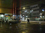 Die Straenbahnlinie 5 nach Lobeda-Ost nahe der Haltestelle Stadtzentrum.(28.1.2010)