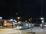 Die Straenbahnlinie 4 nach Zwtzen Schleife und die Straenbahnlinie 5 nach Lobeda-Ost an der Haltestelle Burgau.(28.1.2010)