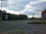 Straenbahnlinie 1 nach Lausen nahe vom Hauptbahnhof.(25.8.2010)