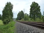 Am 22.06.2020 ist der Elektrotriebzug 1440 335 [NVR-Nummer: 94 80 1440 335-6 D-BOBY / 94 80 1441 835-4 D-BOBY / 94 80 1440 835-5 D-BOBY] als RB45 nach Elsterwerda kurz hinter Gärtitz unterwegs.