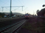Der RE aus Nrnberg HBF fhrt am 20. Oktober 2009 auf Gleis 4 in Kronach ein.
