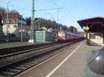Ein Bauzug der Eurogleis GmbH durchfhrt am 27. Februar 2010 Kronach in Richtung Lichtenfels.
