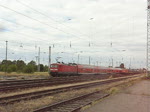 143 001-6 durchfhrt Eisenhttenstadt mit ein leeren Kokszug. 11.06.08