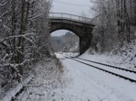 Am 04.02.18 brachte die G2000 (272 407) einen Zug mit Abraum von Stuttgart bis Hof Hbf. CTHS 232 002-8 hat ab Hof Hbf bis Gera Hbf übernommen. Hier ist der Zug im verschneiten Hohenleuben zu sehen. 